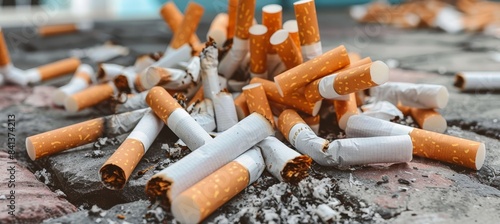 Effects of cigarette toxins on burning lungs  a harmful impact on respiratory health photo