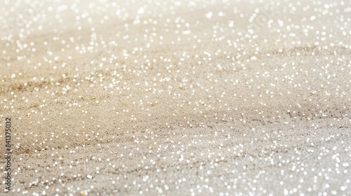 Subtle gradient from beige to ivory with sparkling champagne glitter wallpaper. 