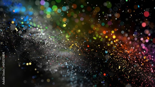 Wallpaper Mural Dramatic black to gray gradient with a splash of multicolored glitter wallpaper.  Torontodigital.ca