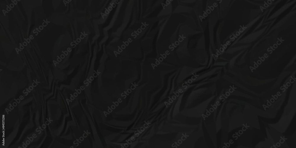 Dark black crumpled texture. black fabric textured crumpled black paper background. panorama black paper texture background, crumpled pattern texture background. Dark black crumpled texture. black fabric textured crumpled black paper background. panorama black paper texture background, crumpled pattern texture background.