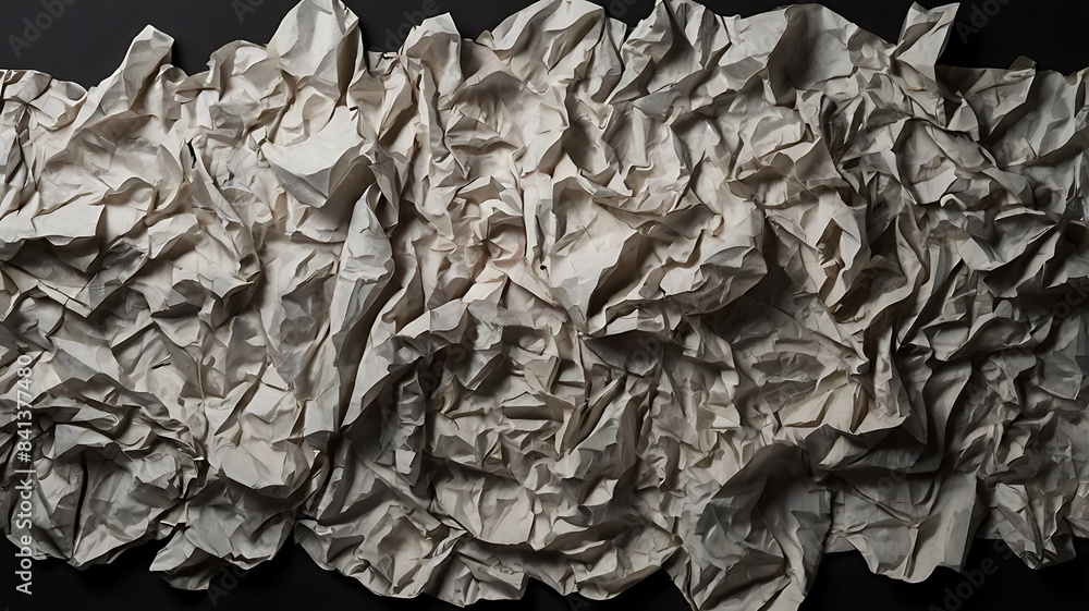 Crumpled white papers background design Crumpled white papers background design