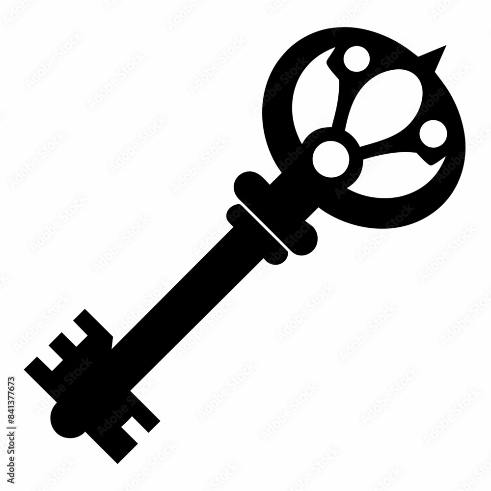 Obraz premium Key black silhouette illustration 