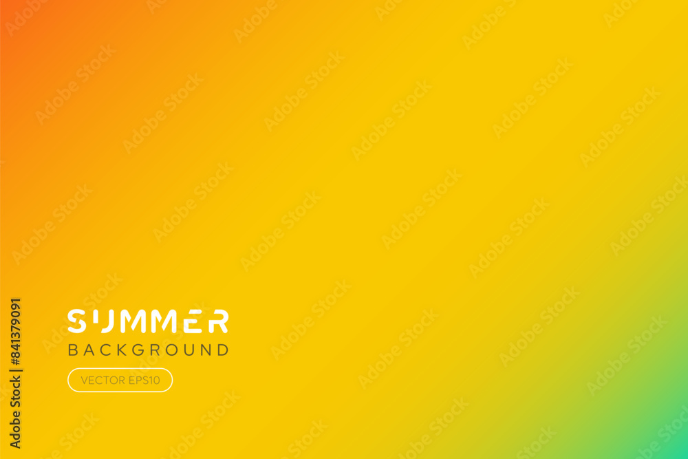 Obraz premium Bright smooth orange yellow color gradient summer background vector design
