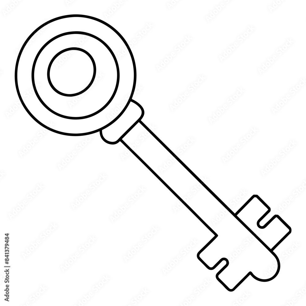 Key outline coloring book page line art drawing
Key outline coloring book page line art drawing
