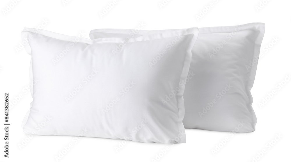 Two new soft pillows isolated on white Two new soft pillows isolated on white