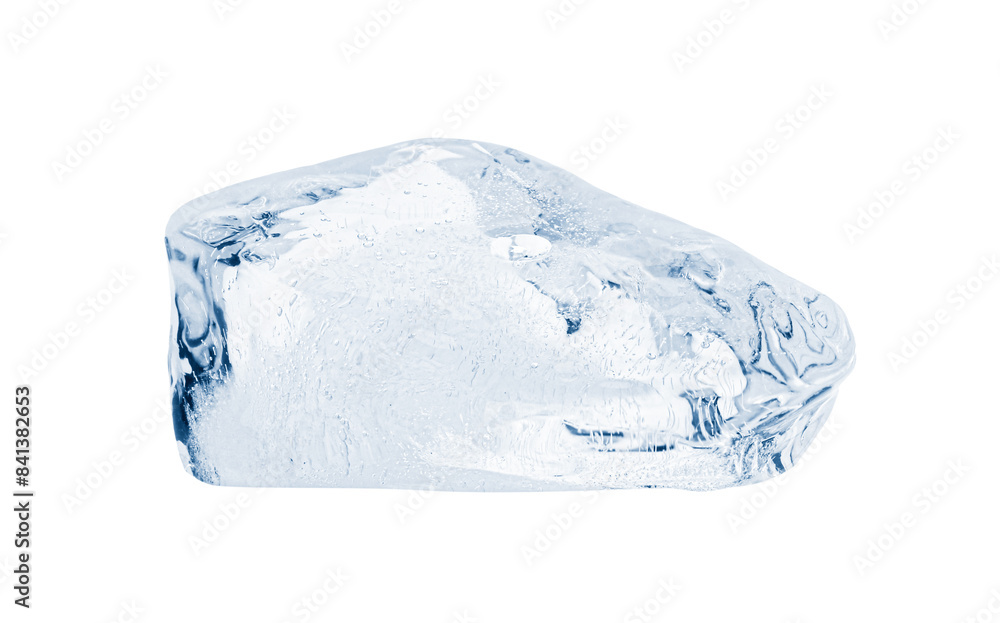 Piece of clear ice isolated on white Piece of clear ice isolated on white