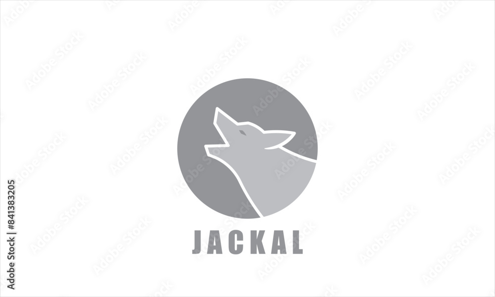 Jackal logo vector illustration design, Jackal head logo minimalist design, Silhouette Logo Jackal logo vector illustration design, Jackal head logo minimalist design, Silhouette Logo