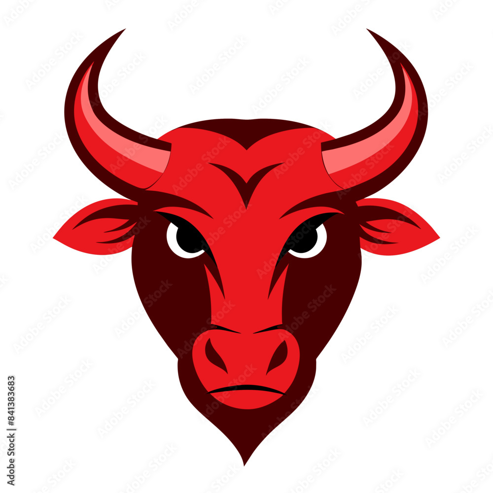 Bull head Face Logo Vector Illustration Bull head Face Logo Vector Illustration
