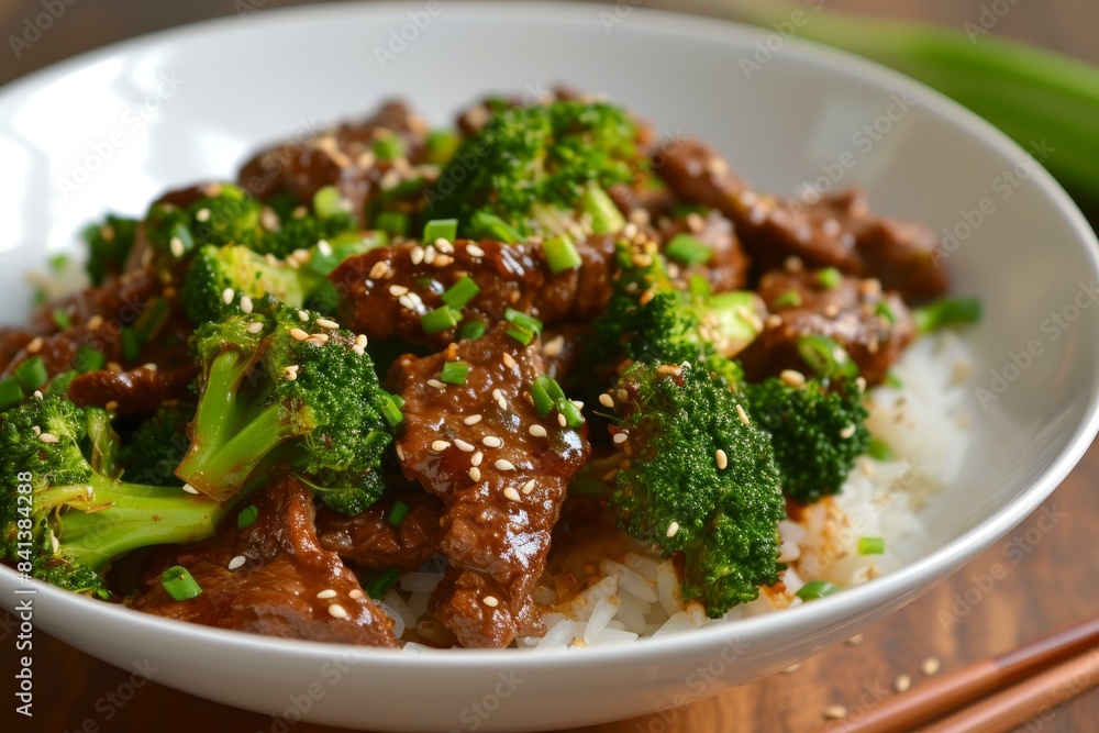 Tender Broccoli beef food. Food diet. Generate Ai Tender Broccoli beef food. Food diet. Generate Ai