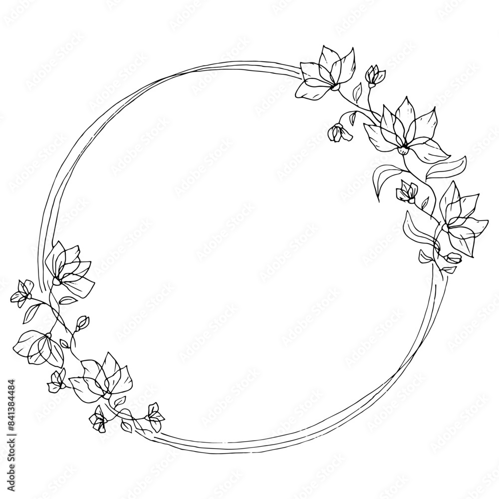 Hand drawn floral arrangement for invitation and greeting cards Hand drawn floral arrangement for invitation and greeting cards