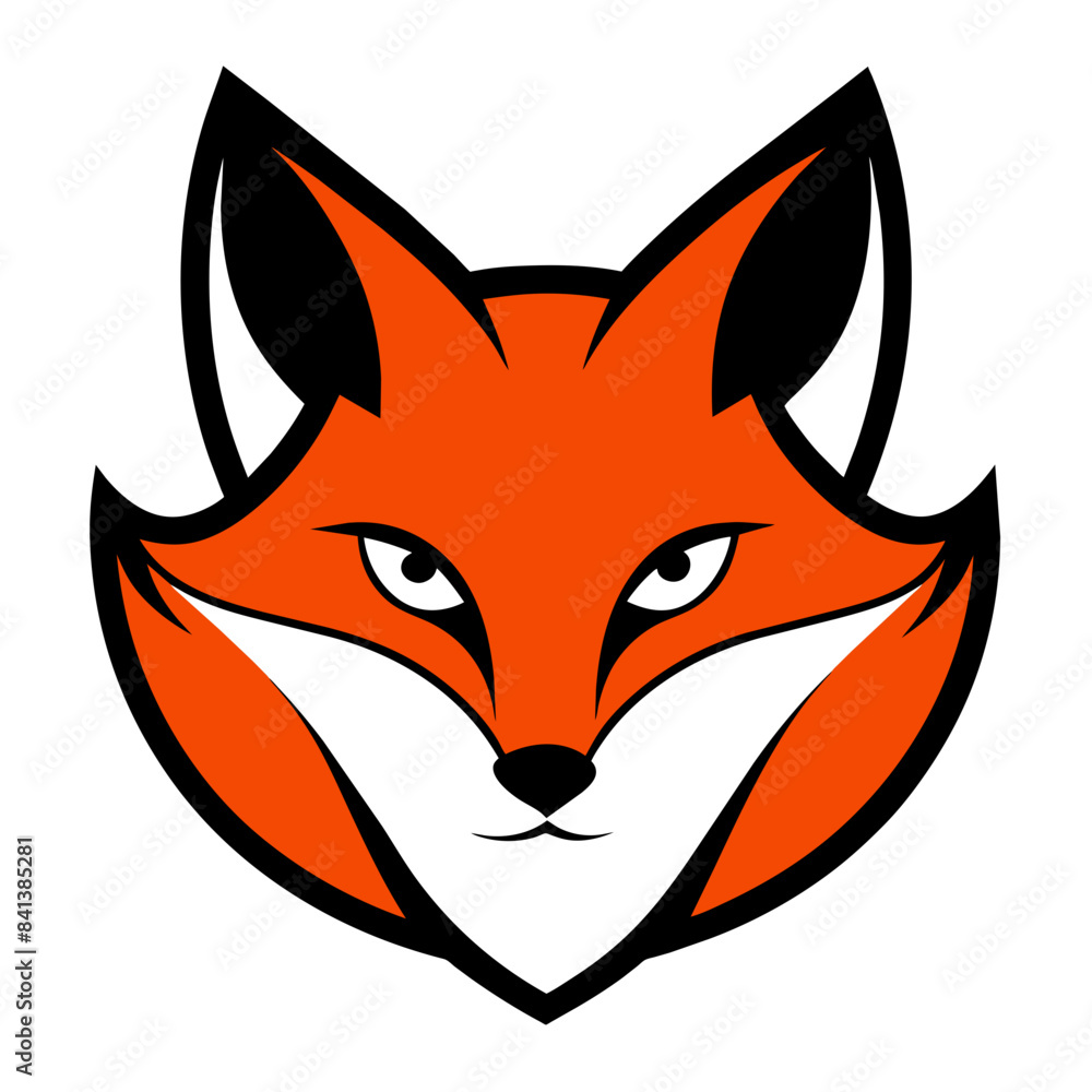 Obraz premium Fox Face Logo Vector Illustration