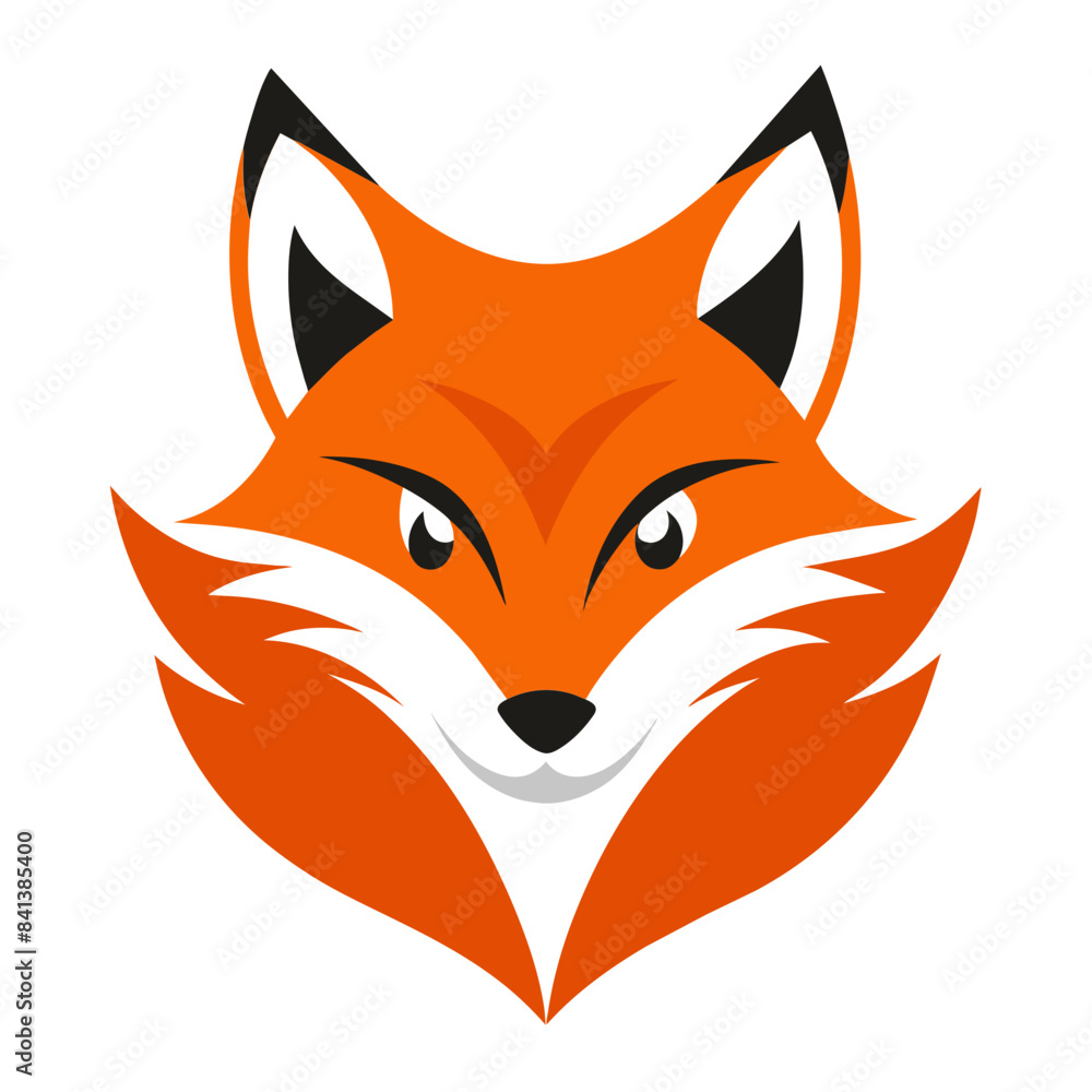 Obraz premium Fox Logo Vector Illustration on White Background