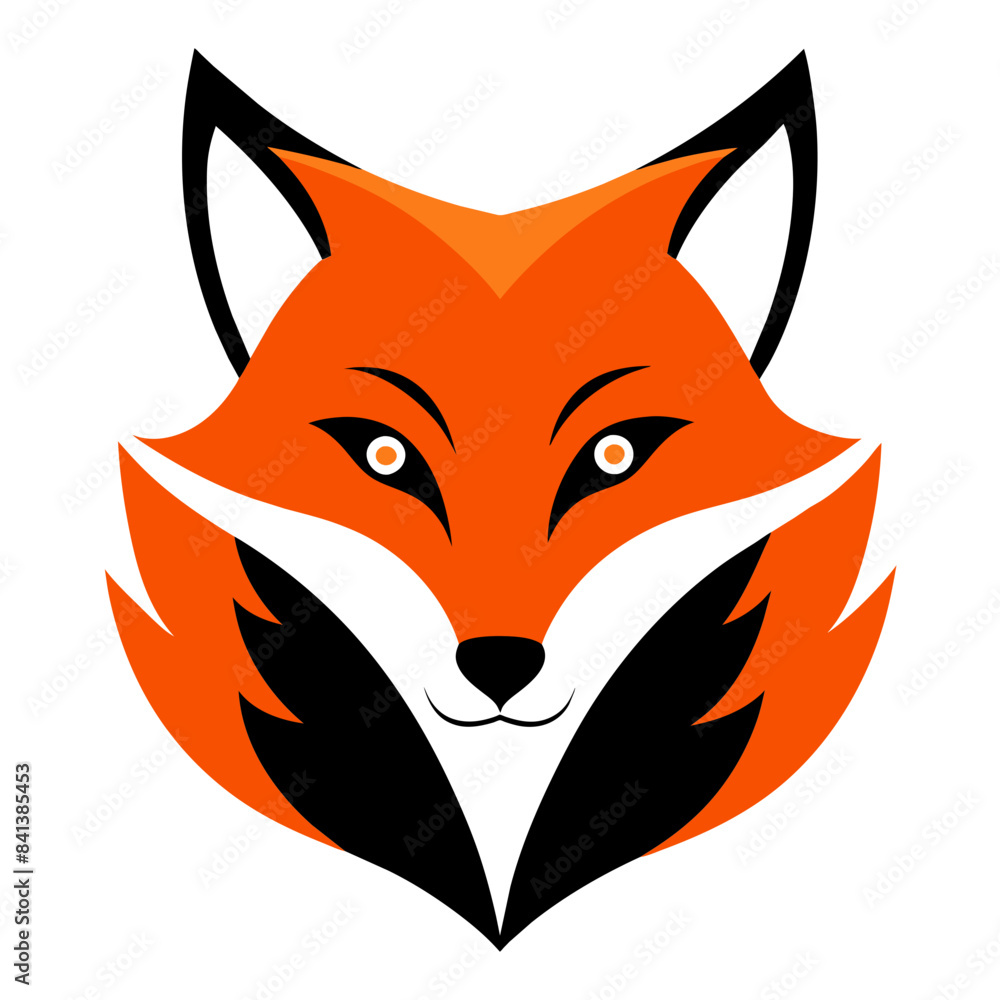 Obraz premium Fox Face Logo Vector Illustration