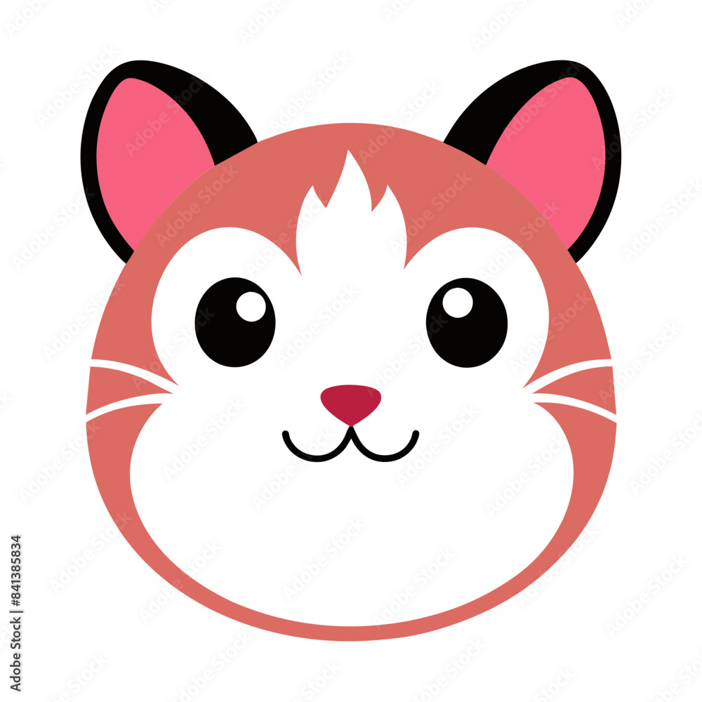 Hamster Logo Vector Illustration on White Background Hamster Logo Vector Illustration on White Background