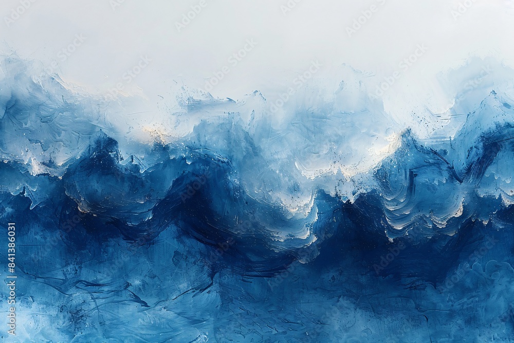 Abstract Blue and White Textured Waves Abstract Blue and White Textured Waves
