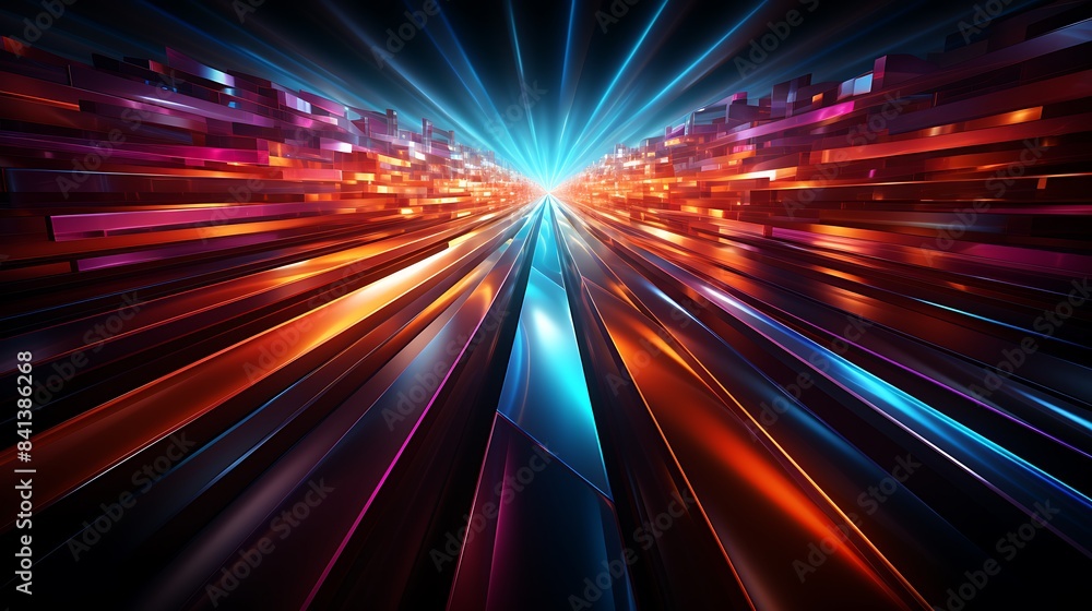 **Abstract 3D background with bright, neon lines- Image #2 @BAN ME?