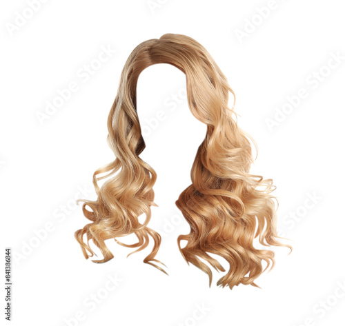 Quadro su tela Beautiful female hairstyle with blonde hair isolated on white