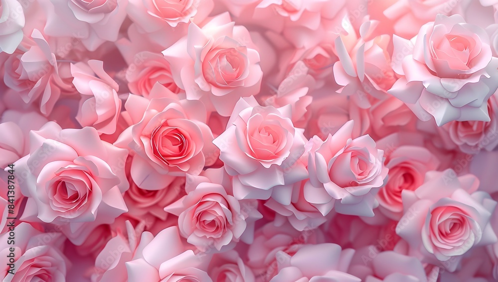 Pink roses background, in the style of 3D, pink color, soft light and shadow effect, high definition details, pink rose pattern wallpaper
Pink roses background, in the style of 3D, pink color, soft light and shadow effect, high definition details, pink rose pattern wallpaper