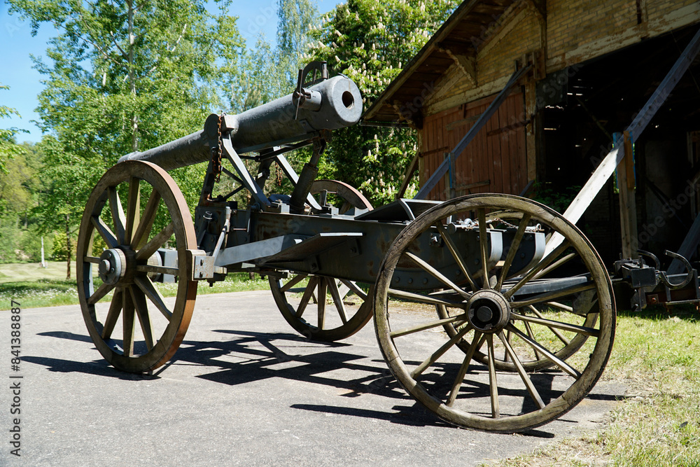 Cannon at former Prussian Boyen Fortress - Gizycko, Poland