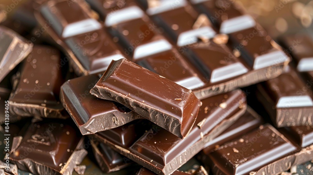 Close-up bunch of chocolate bars Close-up bunch of chocolate bars