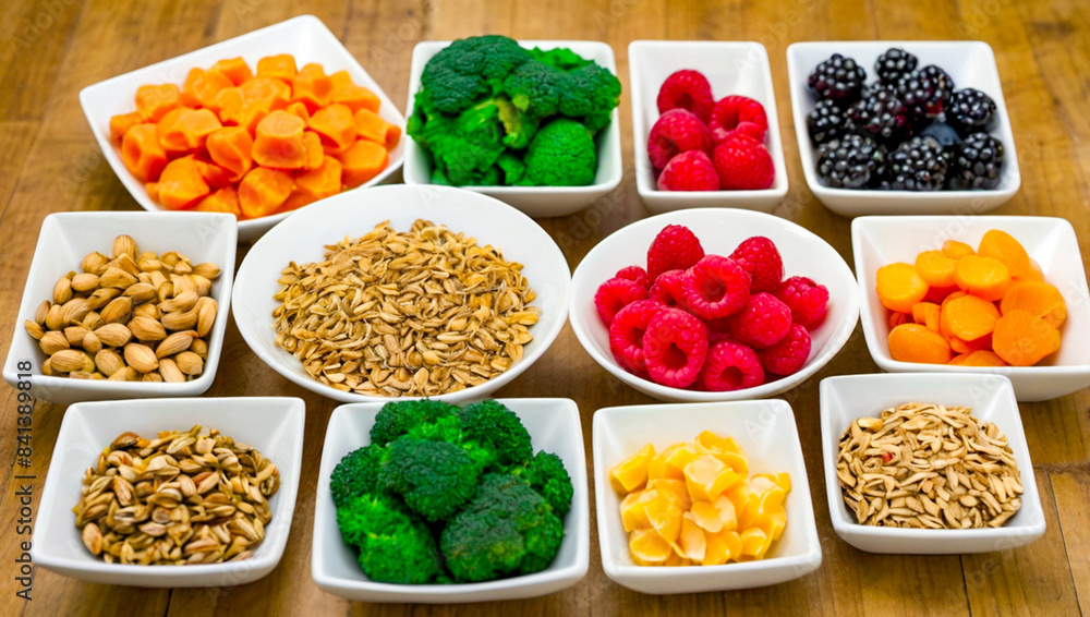 Vegetables, fruits, healthy food and grains - various herbal medicines, 5 food groups that are beneficial to the body.concept Health & Fitness.High quality photos. Vegetables, fruits, healthy food and grains - various herbal medicines, 5 food groups that are beneficial to the body.concept Health & Fitness.High quality photos.