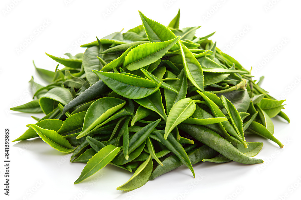 Green tea isolated on a white background Green tea isolated on a white background