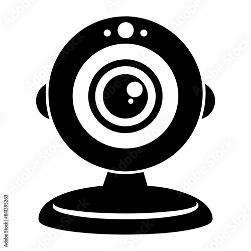 Webcam black silhouette illustration
