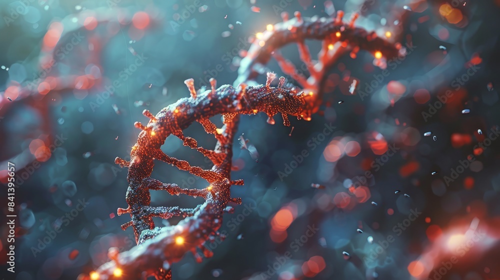 3D medical background with DNA strands. Molecules 3D medical background with DNA strands. Molecules