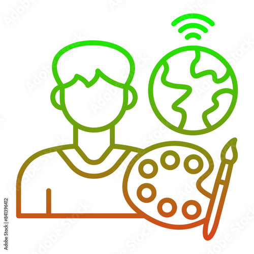Digital nomad Icon
