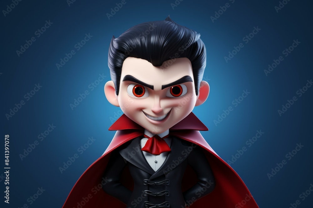 Explore the enchanting world of fantasy with a cute cartoon version of vampire Dracula. Explore the enchanting world of fantasy with a cute cartoon version of vampire Dracula.