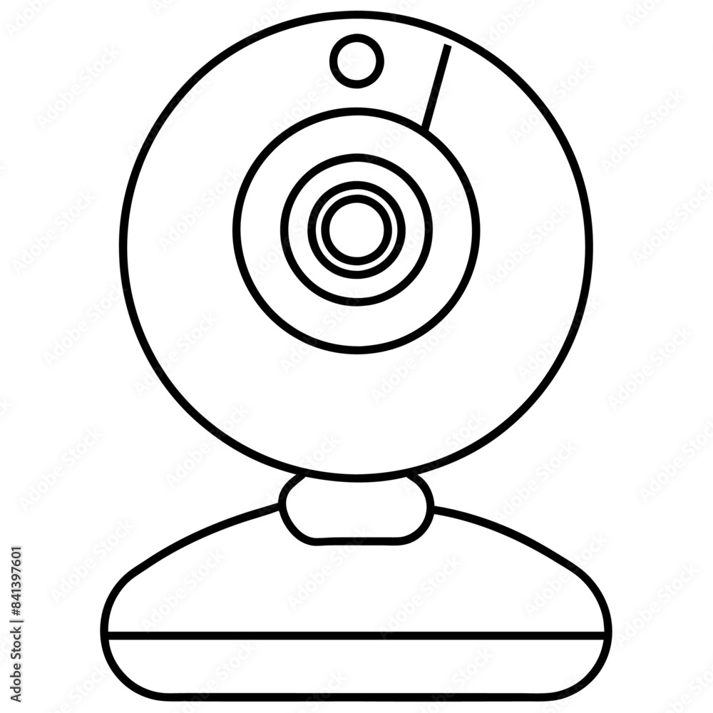 Webcam black silhouette illustration Webcam black silhouette illustration