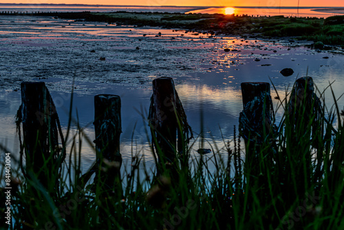 sunset on the lake
