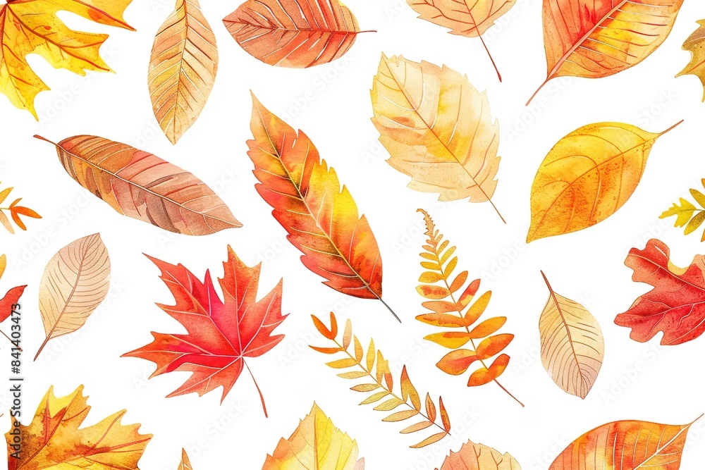Obraz premium autumn leaves illustration