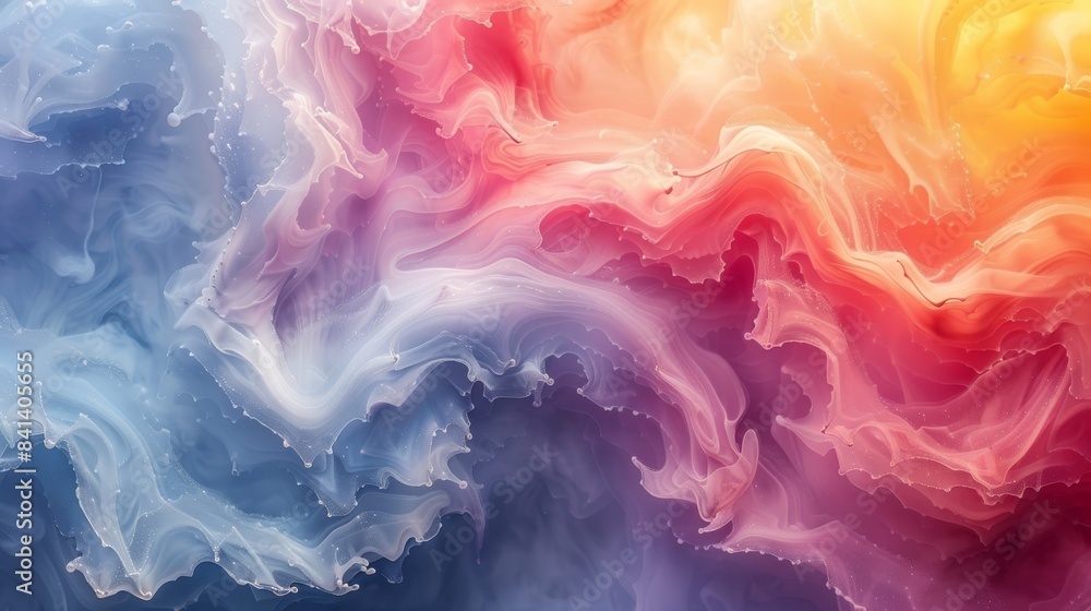 Fototapeta premium Create a modern luxurious visual experience with digital artwork featuring warm to cool tones and golden specks