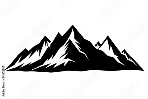 vector mountains silhouette illustration
