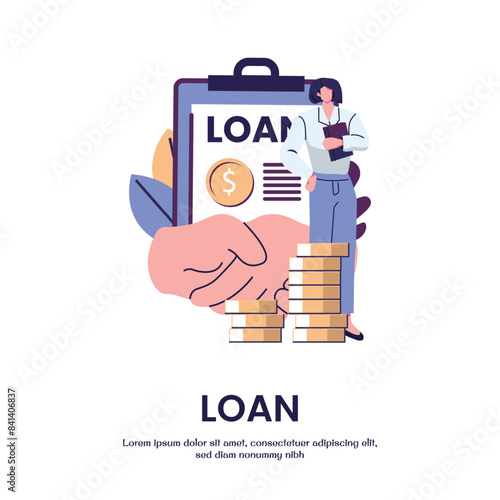 loan flat style illustration vector design