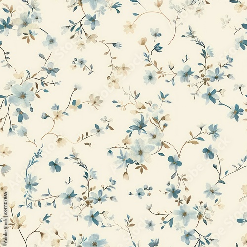 Seamless delicate little flowers pattern decorative