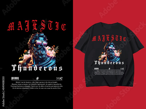 Zeus Streetwear Design Greek Zeus T Shirt Design