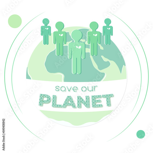 Environmental banner, save, protect, care, help, clean our planet, earth, world, home concept. Vector illustration, poster, template, background, card, isolated on white. Aware, awareness.