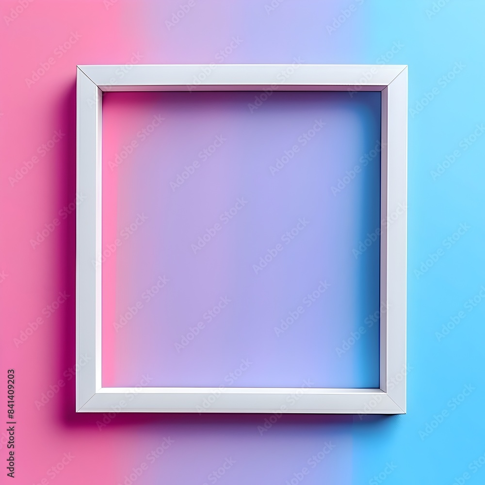 Minimalist Style Frame on Colorful Gradient Background