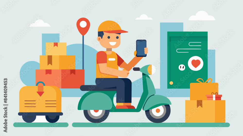 food delivery service online vector illustration food delivery service online vector illustration