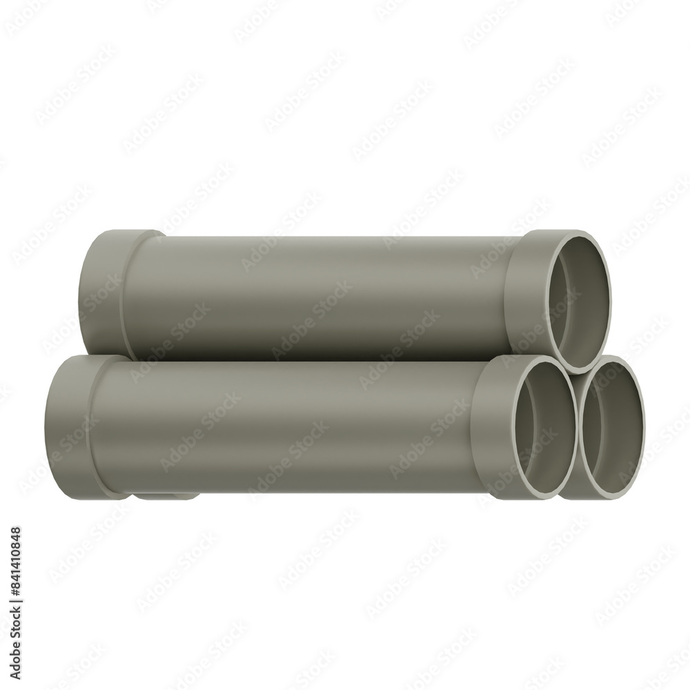 3D Render Construction Pipe Icon Illustration. Isolated on Transparent background 3D Render Construction Pipe Icon Illustration. Isolated on Transparent background