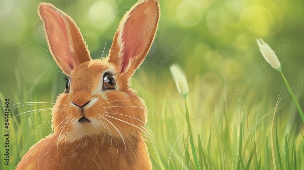 Discover a charming rabbit cartoon icon in 2d format This adorable illustration features a pet hare a delightful mammal Discover a charming rabbit cartoon icon in 2d format This adorable illustration features a pet hare a delightful mammal