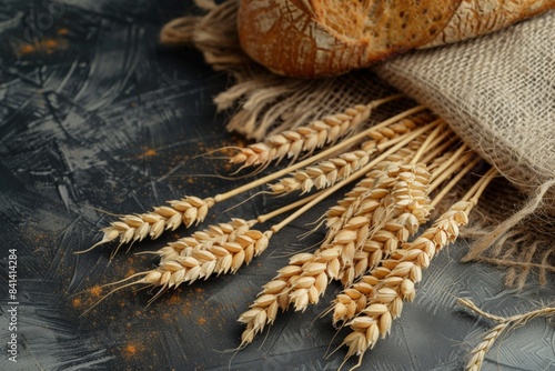 Obraz na płótnie Wheat ears. The concept of a good harvest and baking bread w salonie