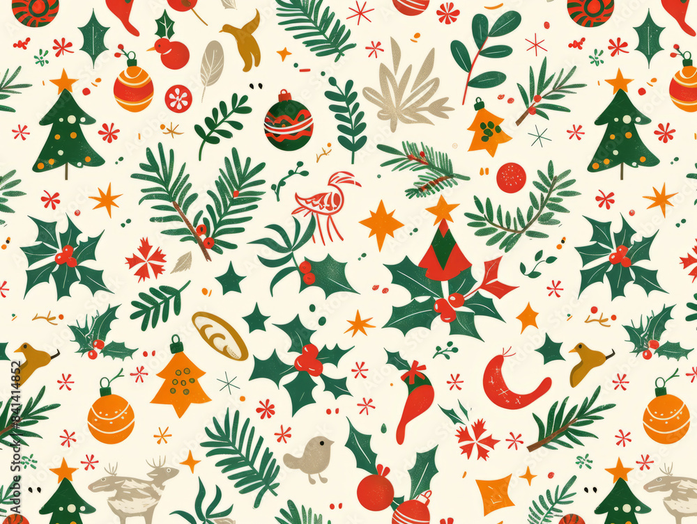 Winter holiday illustration pattern background Winter holiday illustration pattern background