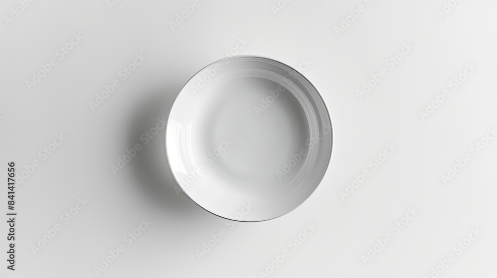 Ceramic Plate Empty White. Generative AI Ceramic Plate Empty White. Generative AI