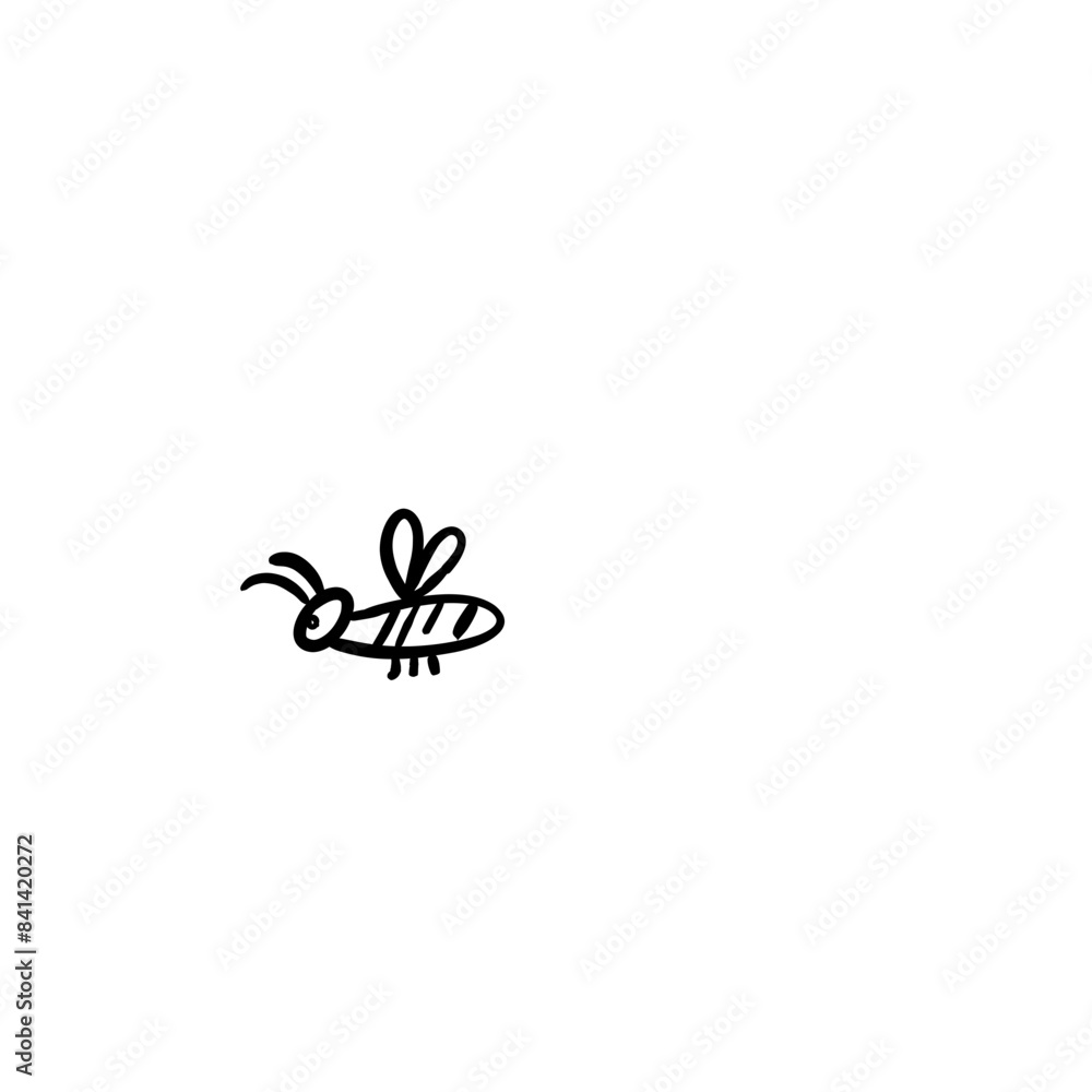 Doodle hand drawn bee Doodle hand drawn bee