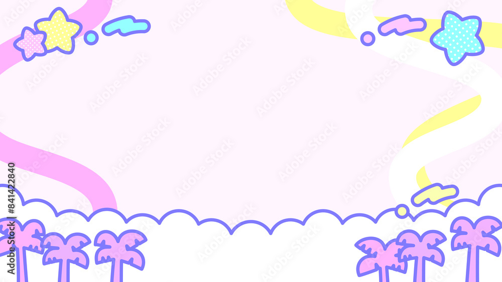 レトロポップ!サマースカイ壁紙⭐︎ レトロポップ!サマースカイ壁紙⭐︎