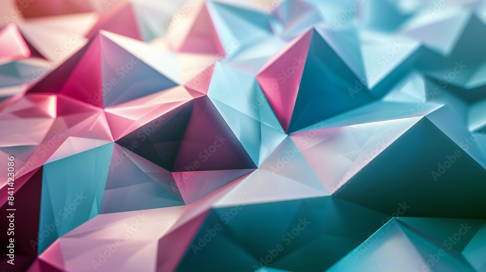 Abstract polygonal 3D background.Background for banner or backdrop. Generative AI Abstract polygonal 3D background.Background for banner or backdrop. Generative AI