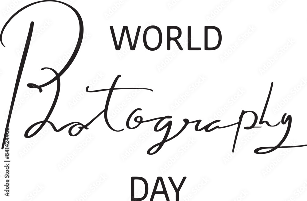 World photography day text font hand lettering calligraphy camera art digital design picture creative film holiday celebration icon event image international capture media concept information logo art World photography day text font hand lettering calligraphy camera art digital design picture creative film holiday celebration icon event image international capture media concept information logo art